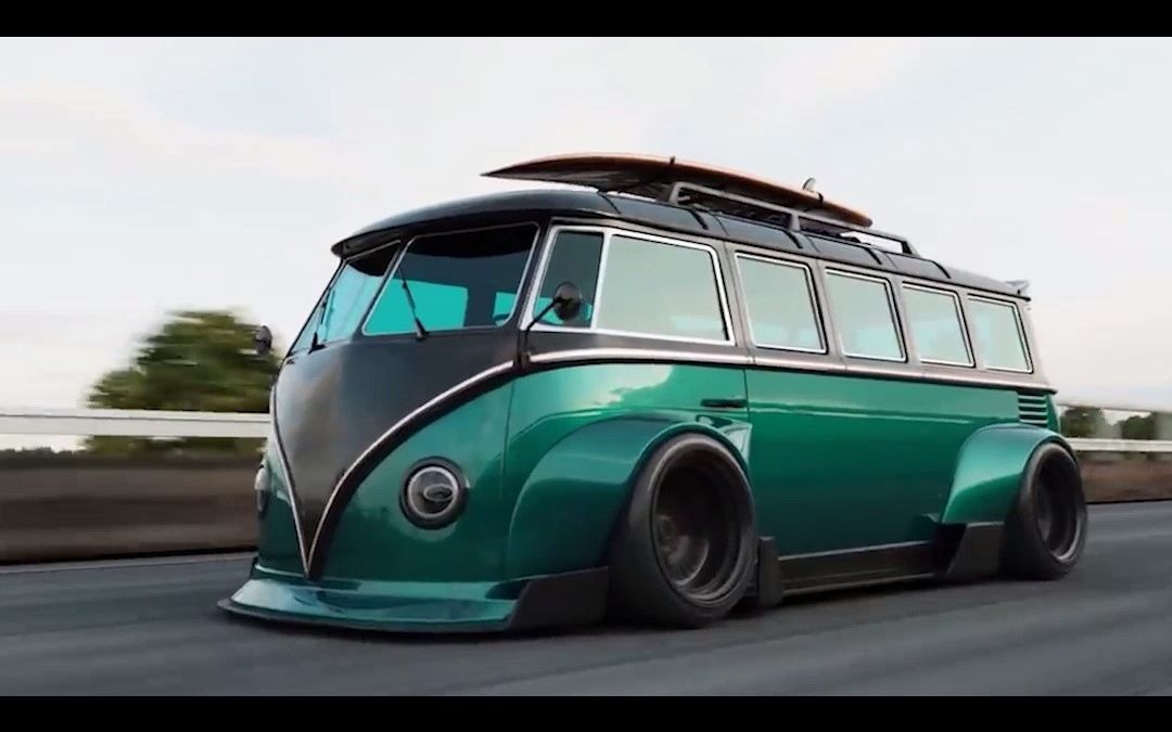 如何"复活"一辆#大众 t1,电动化的面包车可还行?