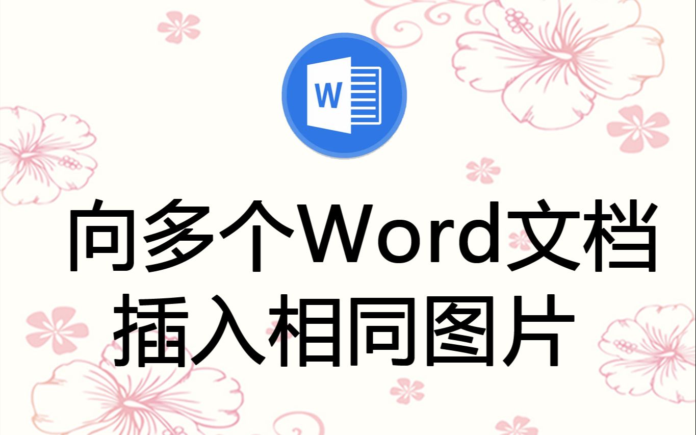 Wrod插件《WORD精灵》:向多个Word文档插入相同图片哔哩哔哩bilibili