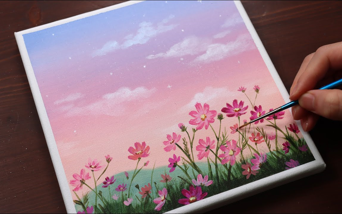 【绘画教程】粉色的花朵