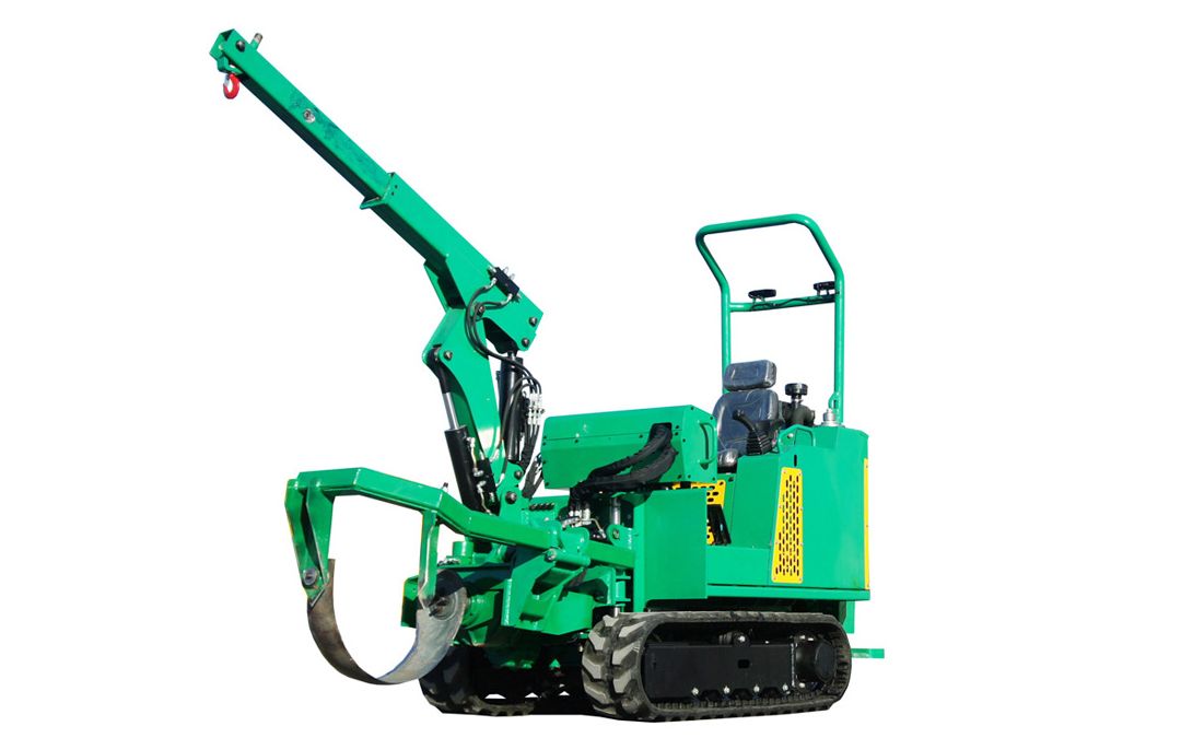 迷你履带圆弧刀式移树机挖树机断根机起树机