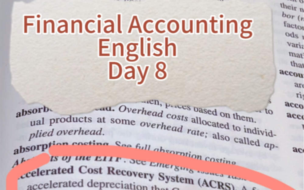 Financial Accounting English, day 8哔哩哔哩bilibili