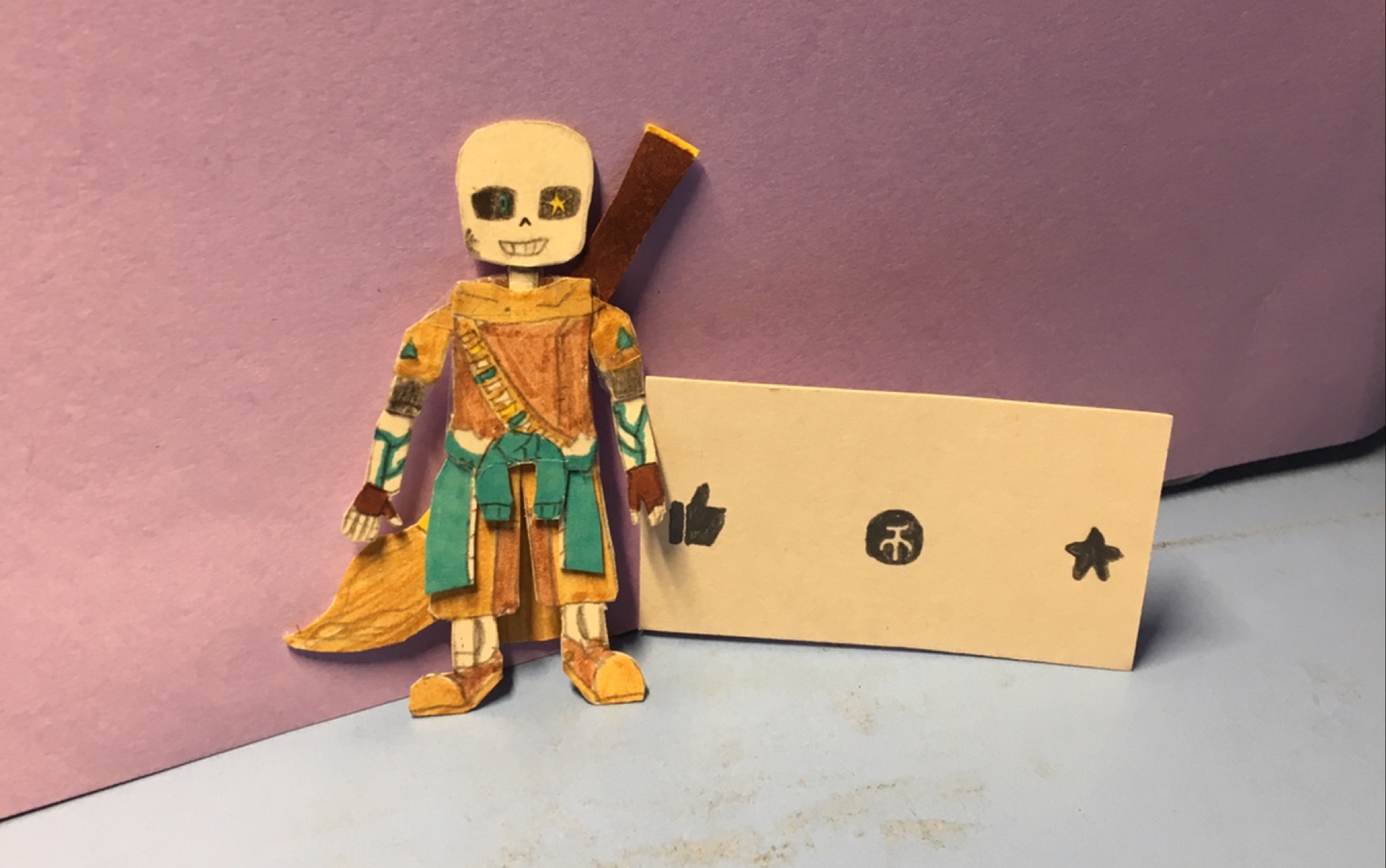 【undertale 】自制ink sans 纸片人可动