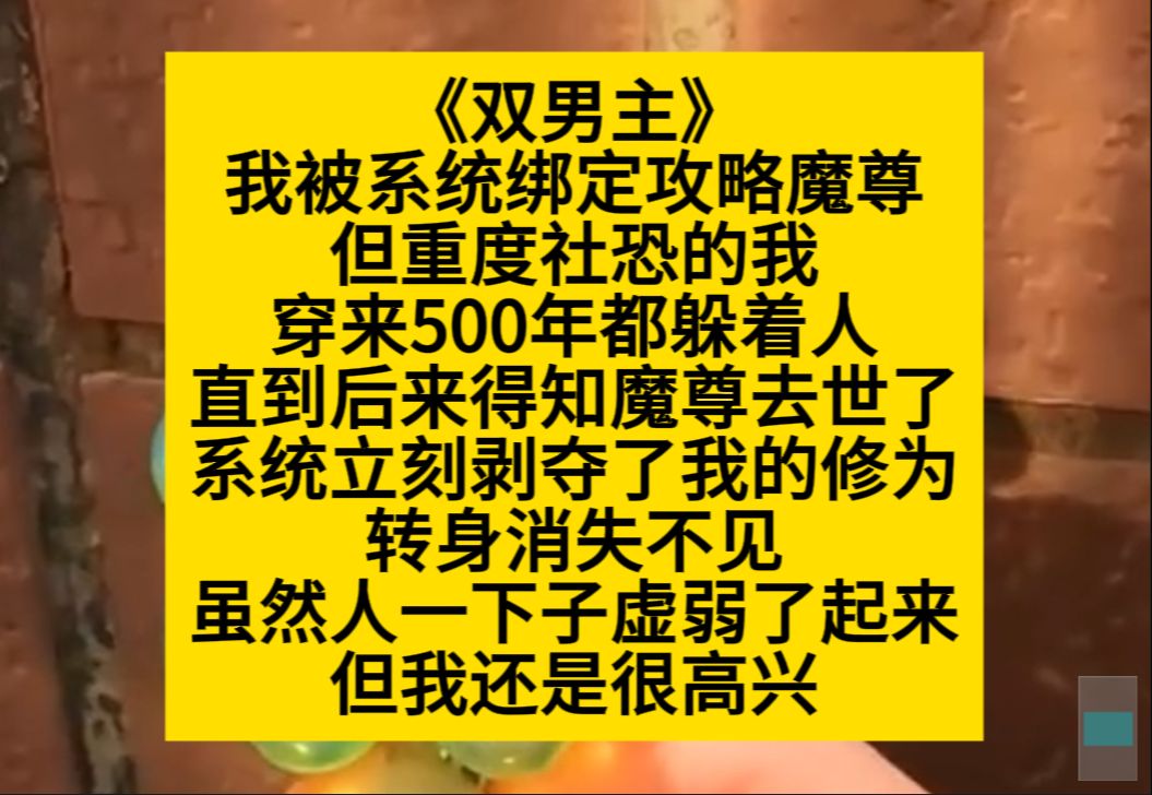 原耽推文 我被系统绑定攻略魔尊,但我是超级社恐,因此500年过了我还没见过魔尊……哔哩哔哩bilibili