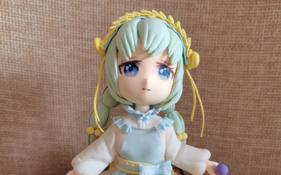 粘土教程 花裙子大眼睛洛丽塔装小公主 超轻粘土人偶 可爱女娃