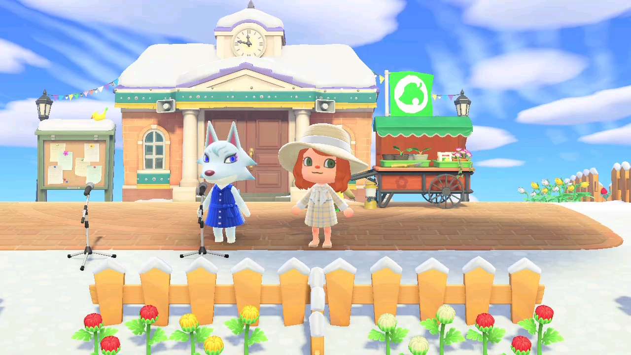 动物森友会  美女毕安卡唱歌