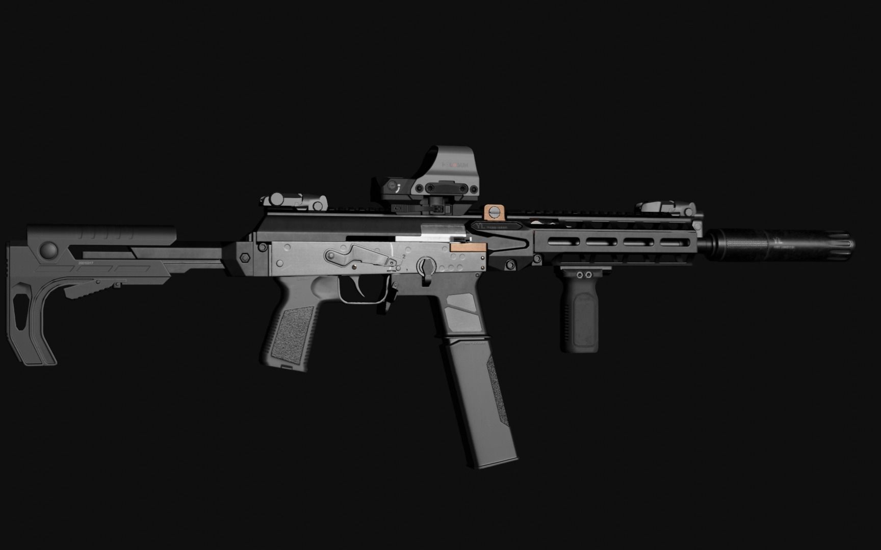 【3d军武】魔改79式冲锋枪,画影套件