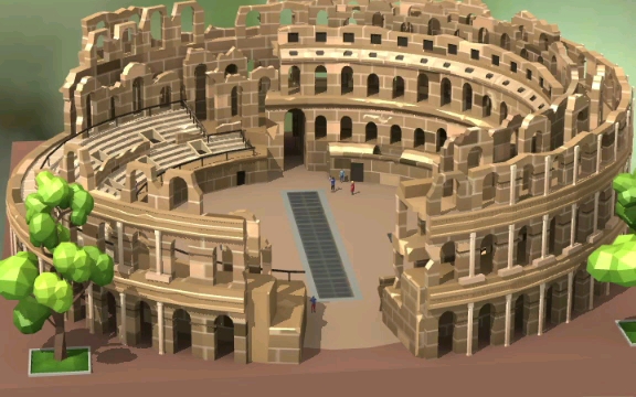 我爱拼模型61埃尔杰姆斗兽场