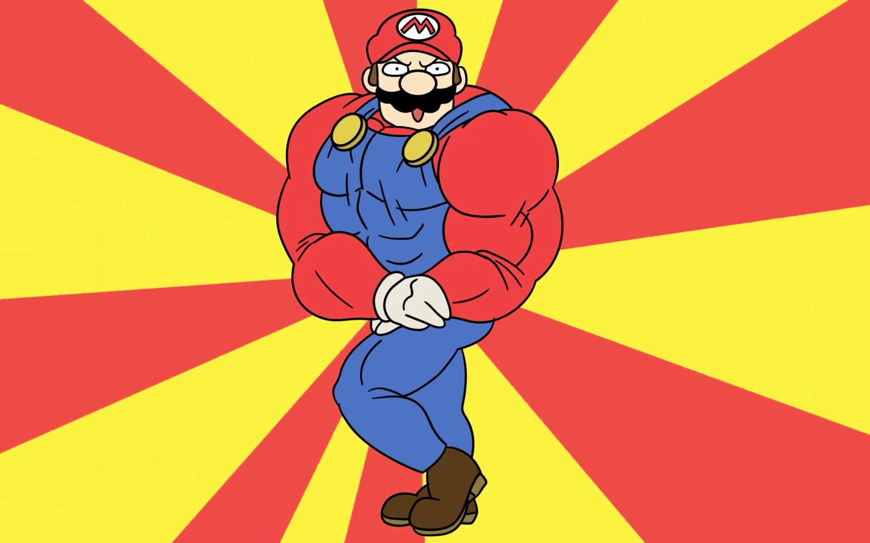 马里奥:肌肉不会背叛你(big mario bros)—animetoons