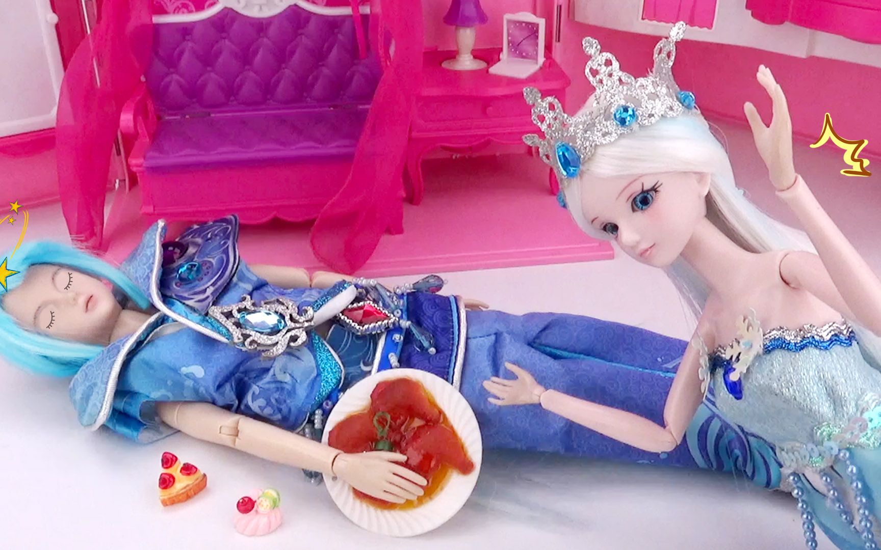 叶罗丽故事水王子贪吃外卖突然晕倒急坏冰公主