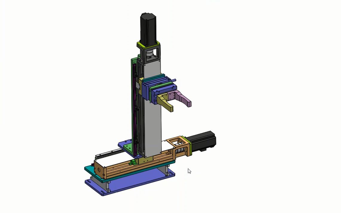 solidworks非标设计自动化设备精讲:精密直线模组翻转机构的设计_哔哩