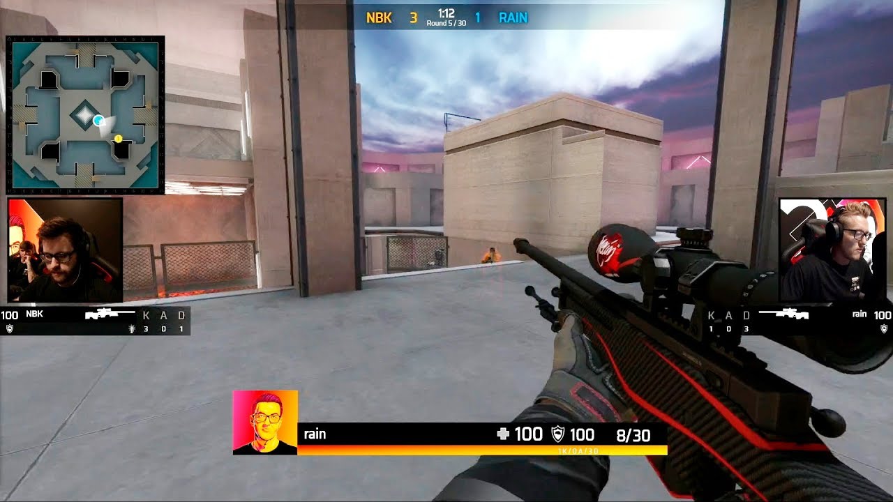 【csgo】nbk vs rain - 1v1 - omen challenge | csgo