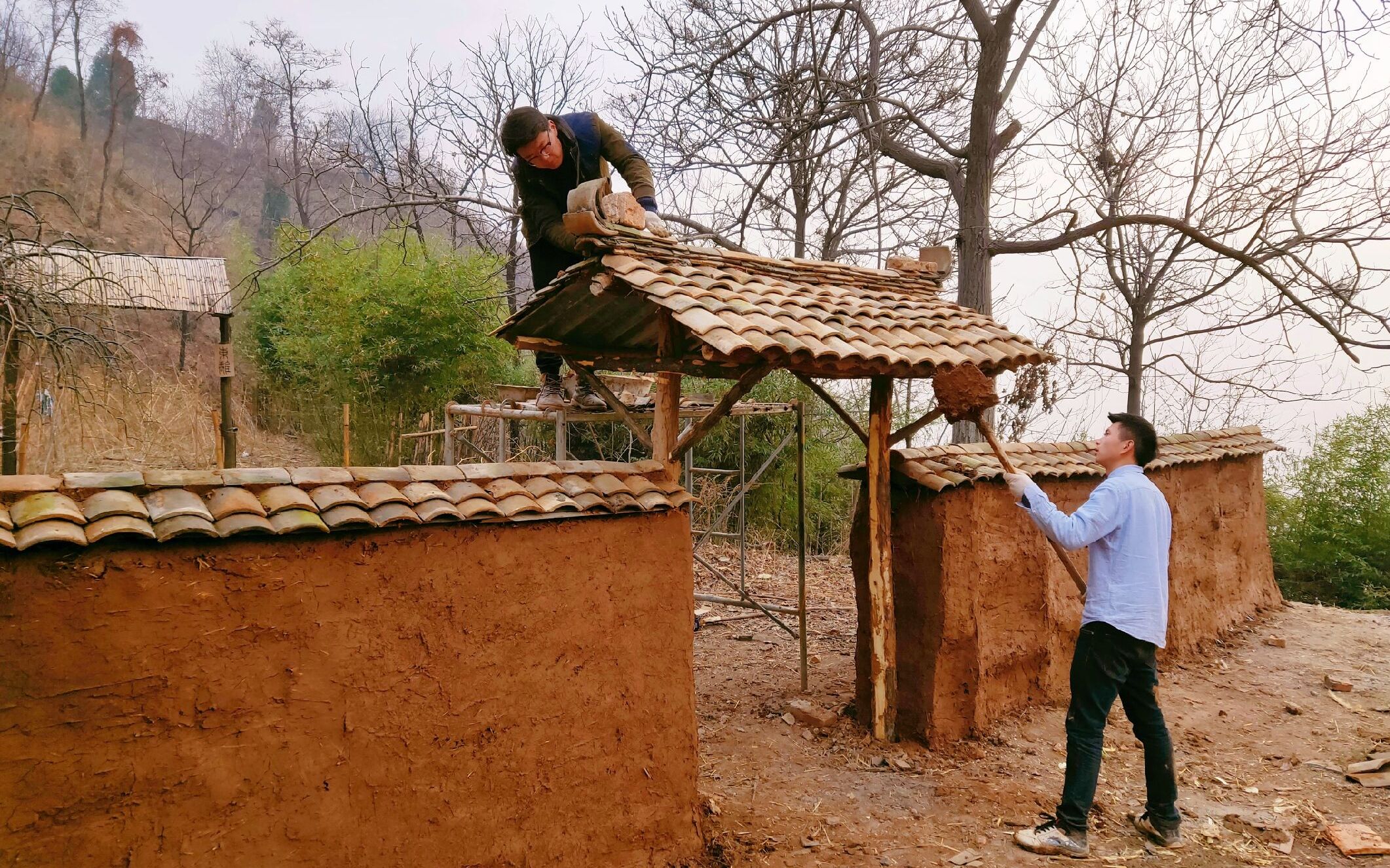 野居青年修一面记忆中的老泥墙这才是野居小院该有的模样