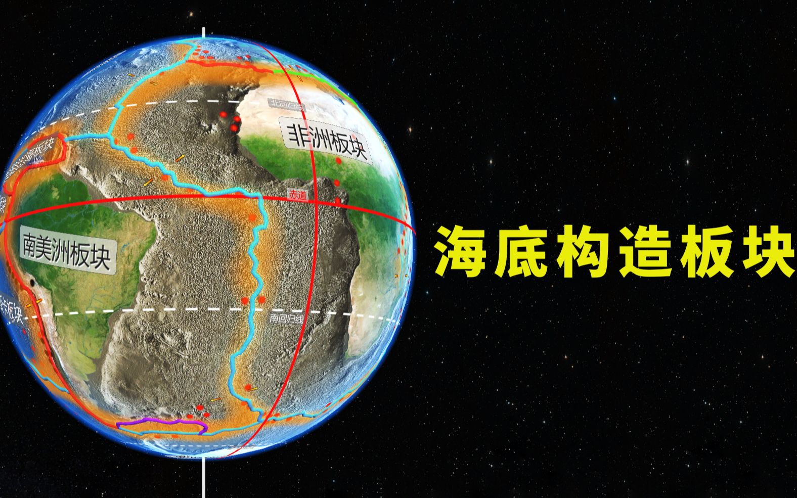 海底构造板块的边界