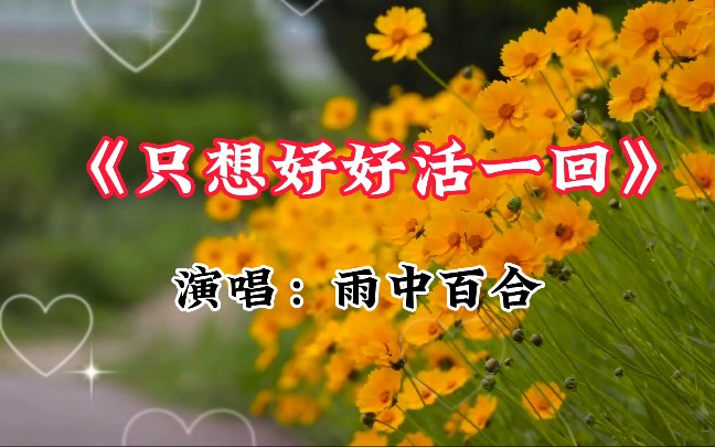 [图]雨中百合又一首DJ版歌曲火了《只想好好活一回》句句伤感入心