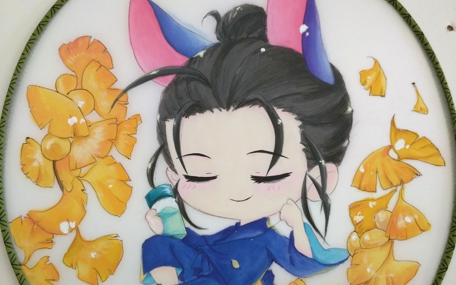 一人之下王也道长q版手绘团扇