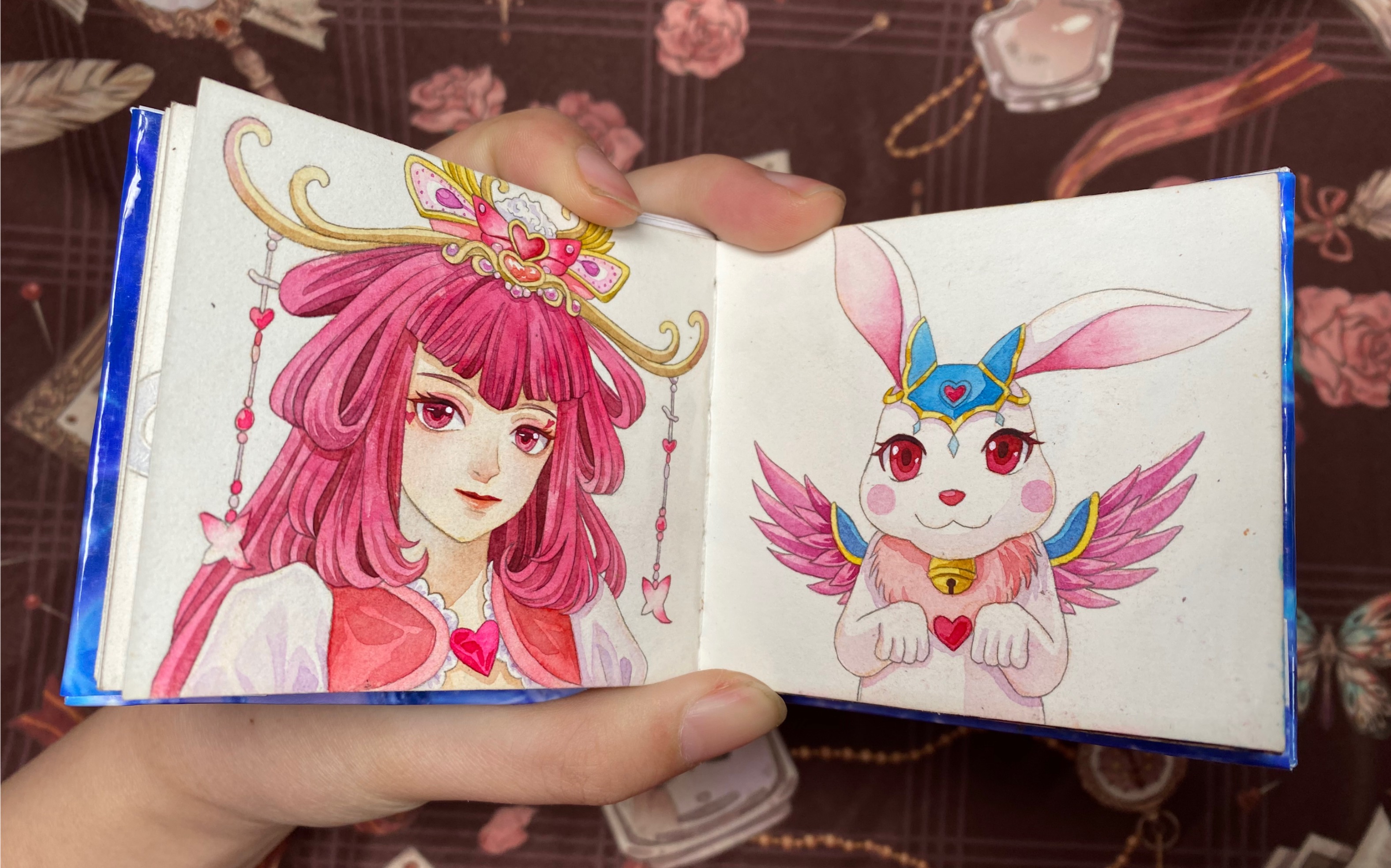 水彩手绘36页叶罗丽半身合集