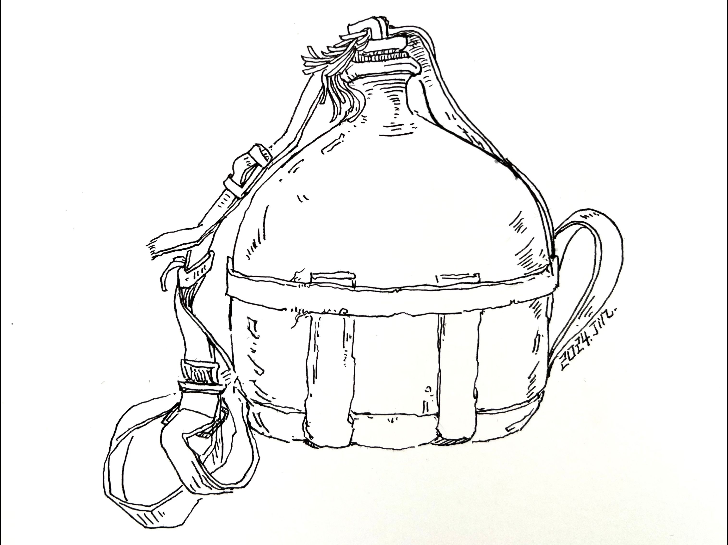 手绘钢笔速写静物单体系列