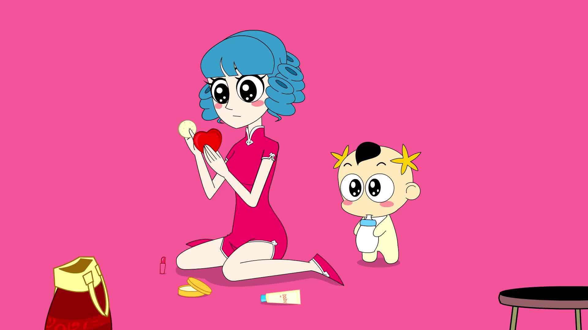 奶瓶小星:女人的秘密,搞笑动画短片