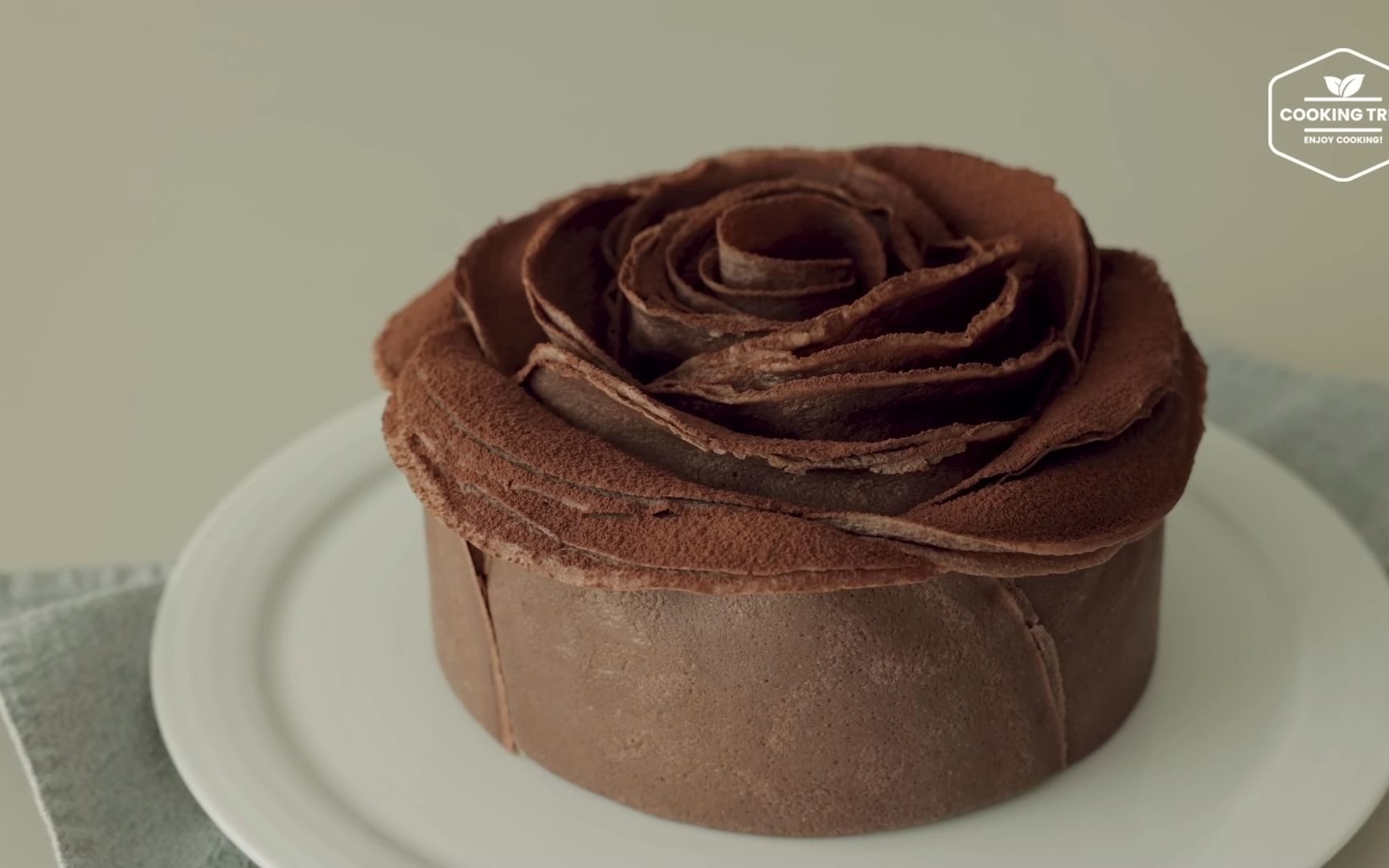 好一朵玫瑰花---巧克力千层饼