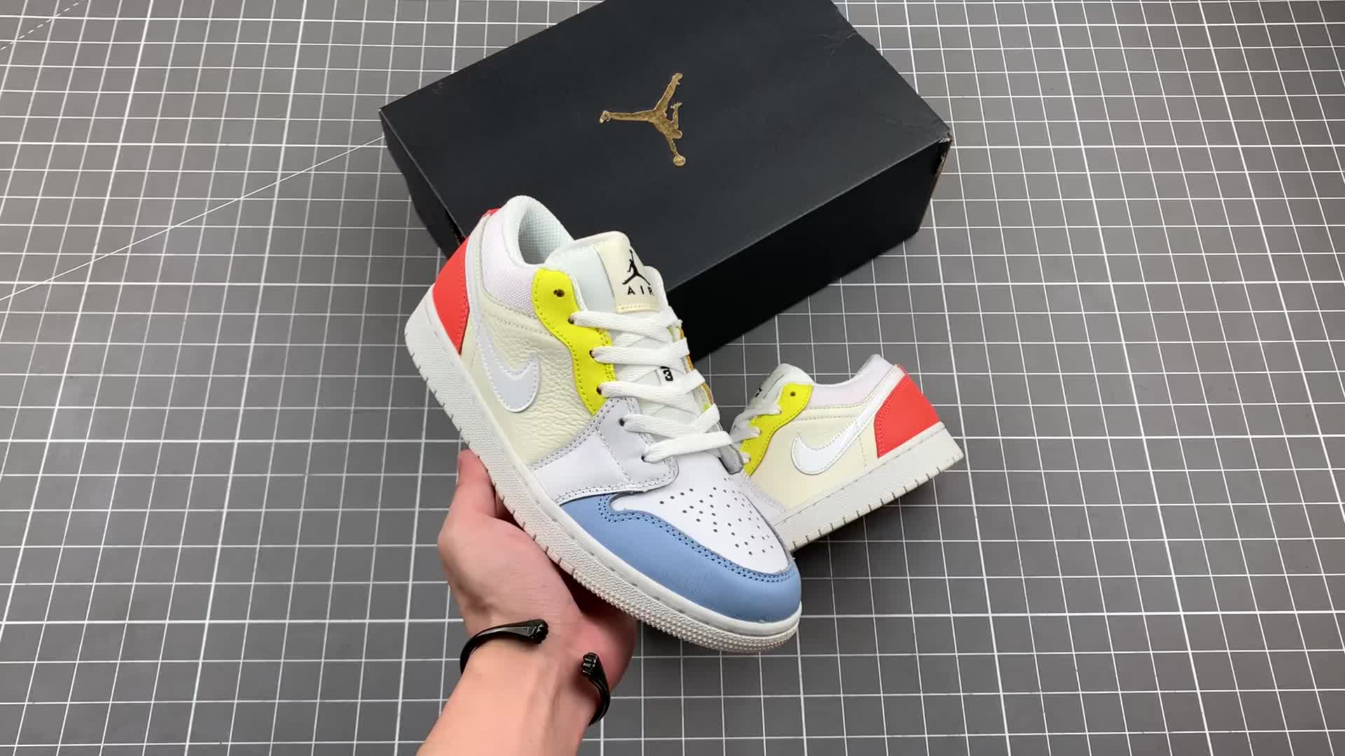 airjordan1low彩色拼接aj1乔1低帮休闲板鞋同步官配色vtet