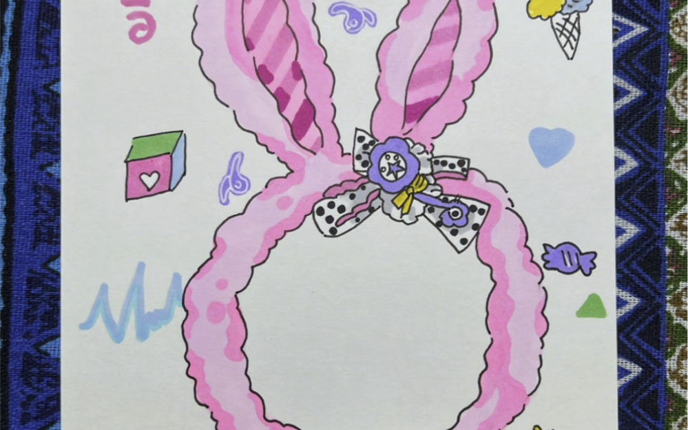 发箍画法 动漫发箍 发箍教程 动漫手绘 二次元 零基础学画画 一学就会