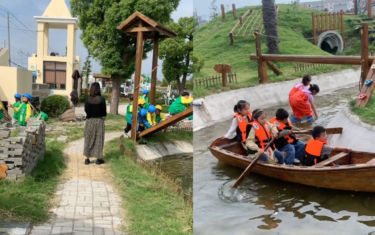 幼儿园萌娃在良好环境中快乐玩耍:其实乡镇的幼儿园也一点都不差哔哩哔哩bilibili