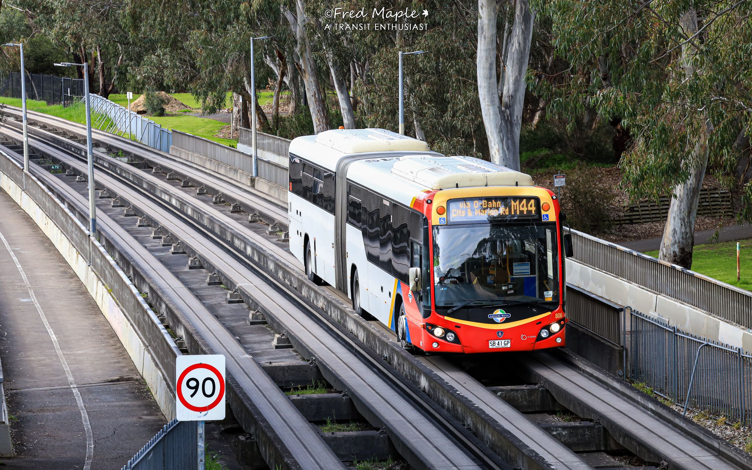 【原声原速pov】阿德莱德导轨巴士obahn线m44路全程原声原速pov