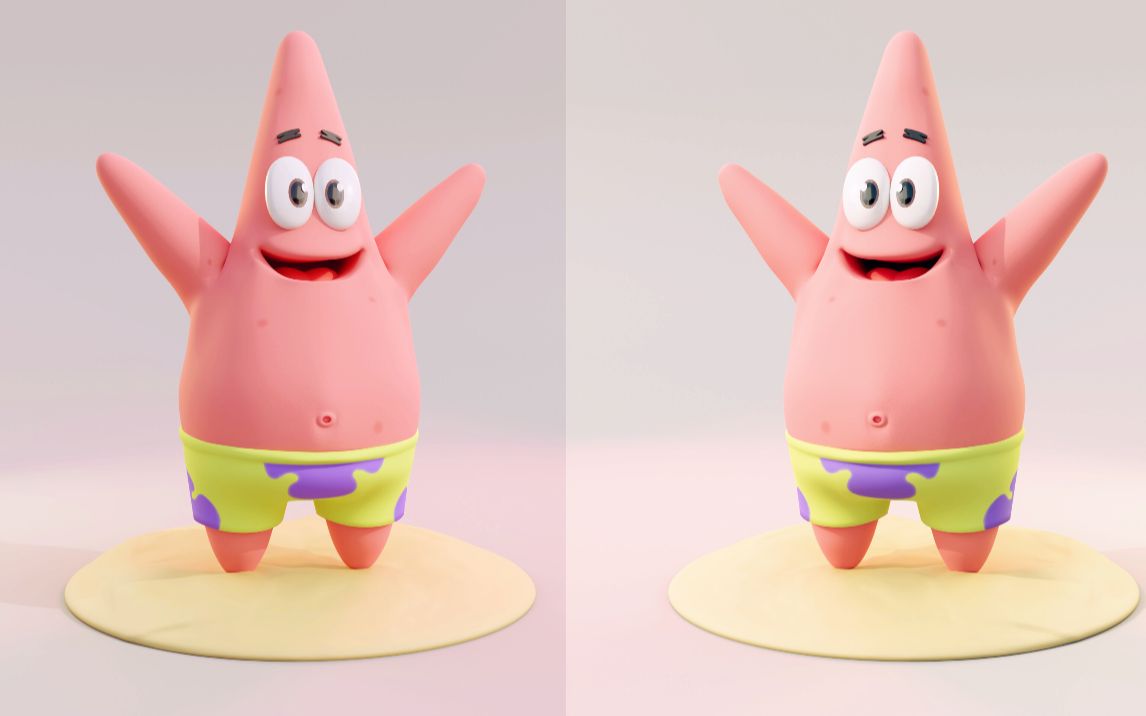 【zbrush角色建模】粉色海星派大星,雕刻,材质,渲染一站式教程!