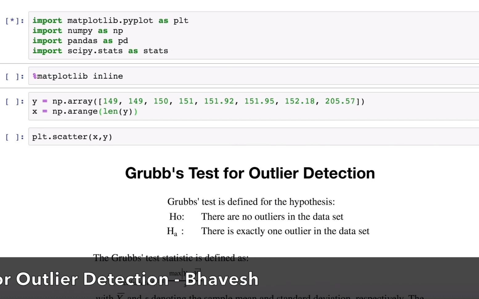 使用Python的Grubbs测试异常值检测 Grubbs Test for Outlier Detection using Python哔哩哔哩bilibili