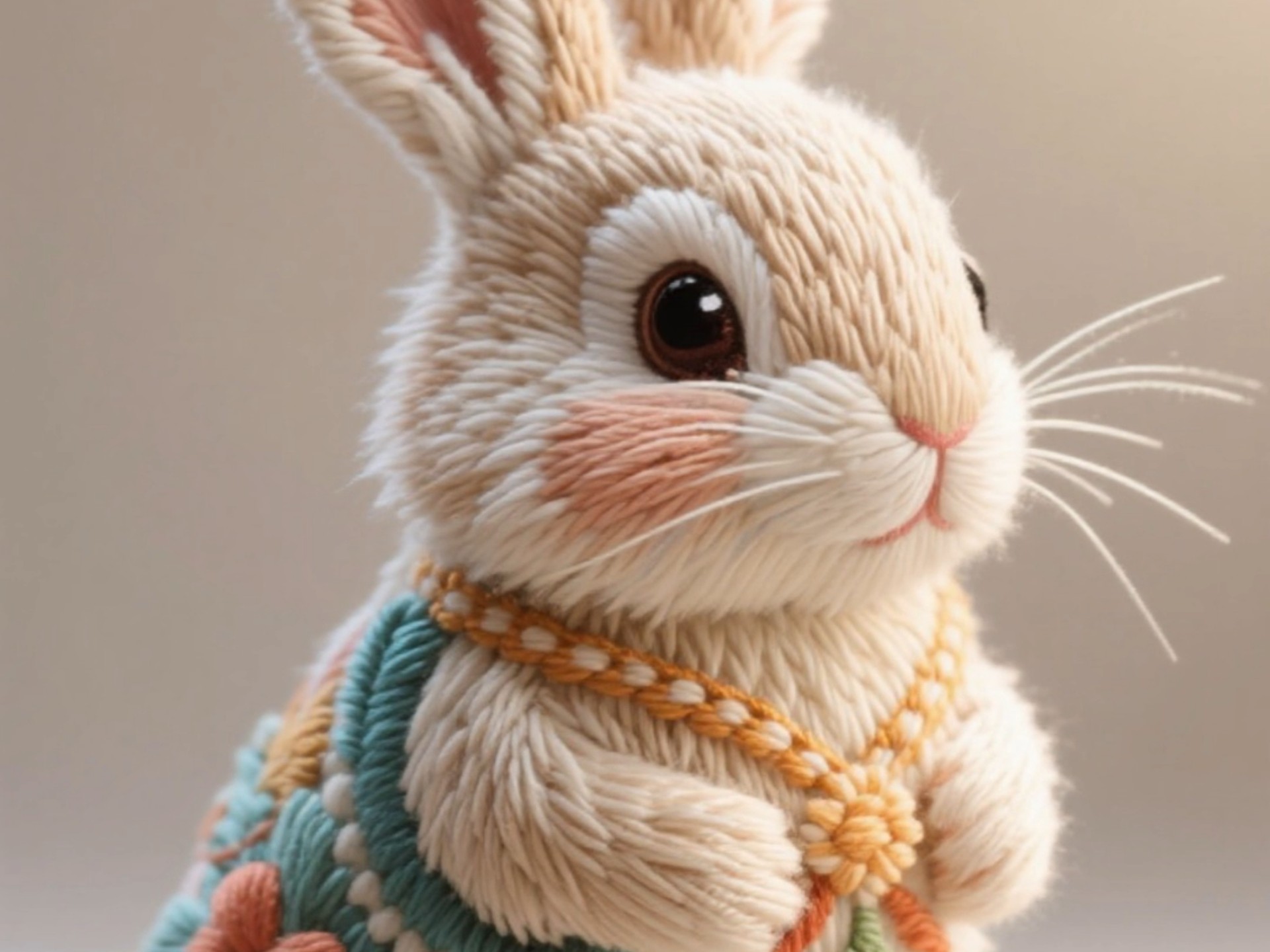 刺绣可爱的兔子,高级阶段