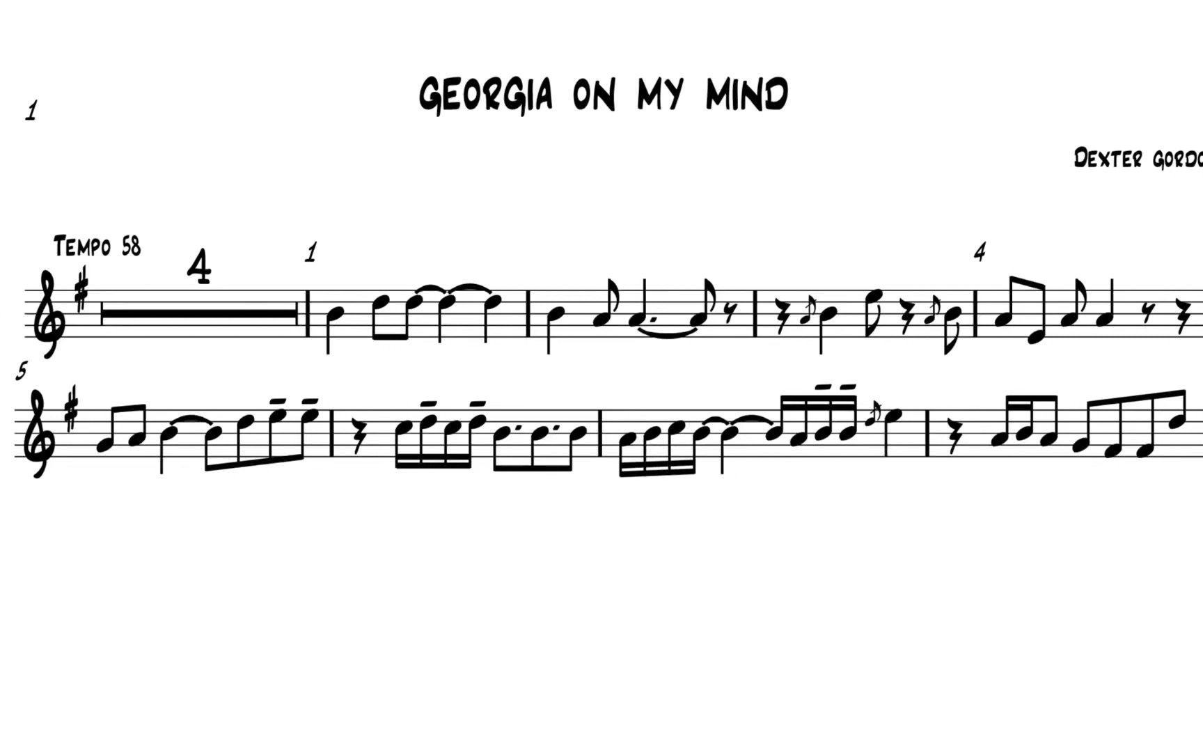 [图]Georgia on My Mind - Full Transcription