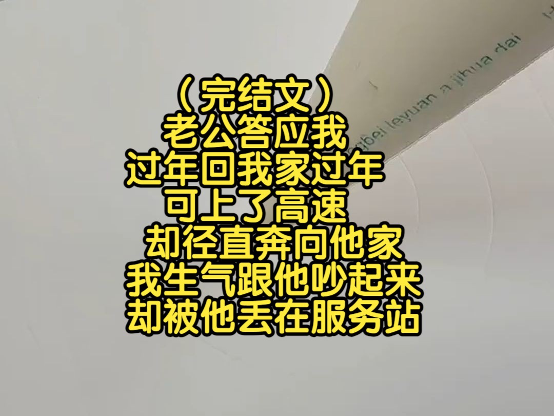 (完结文)老公答应我过年回我家过年,可上了高速却径直奔向他家,我生气跟他吵起来,却被他丢在服务站哔哩哔哩bilibili