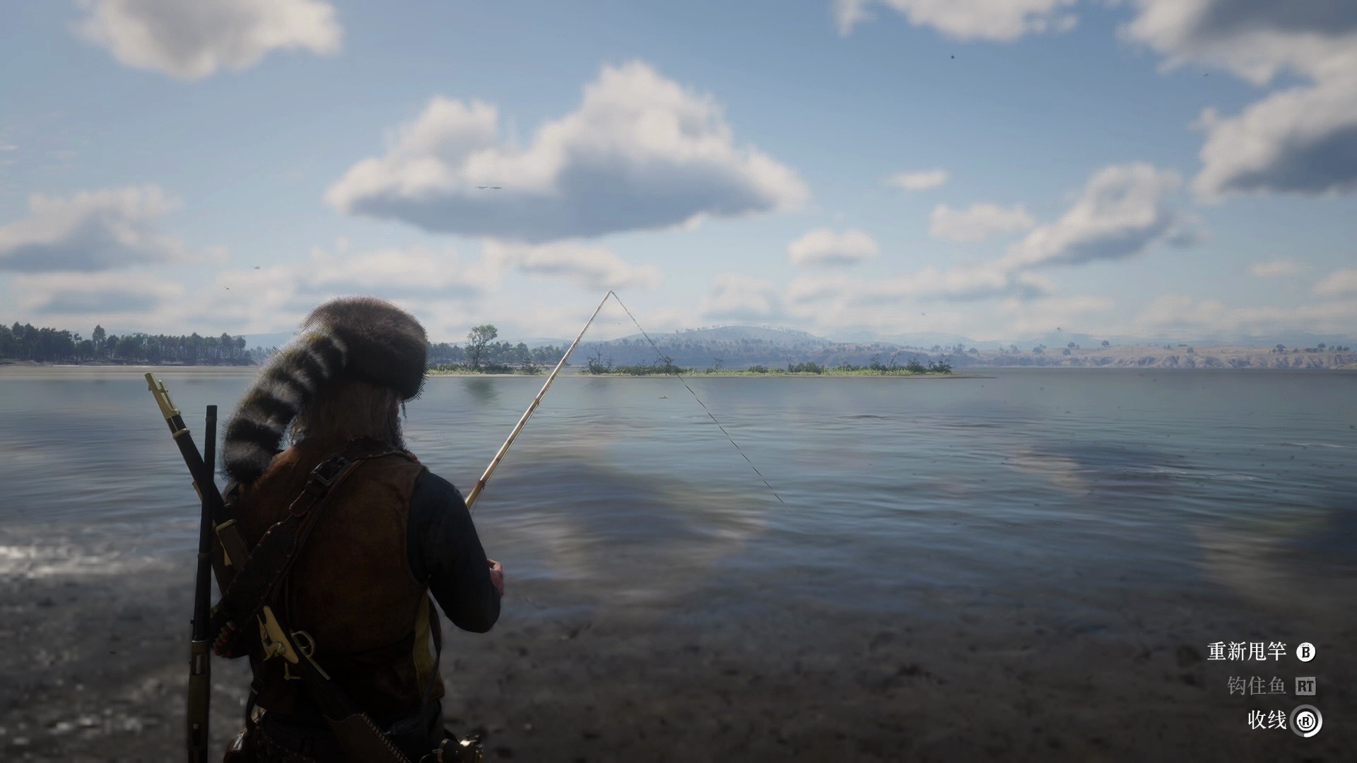 《荒野大镖客2》连续钓鱼2小时荣誉值变化(助眠向)