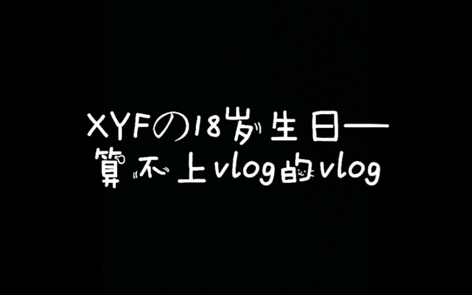 【Vlog】xyf的18岁生日哔哩哔哩bilibili