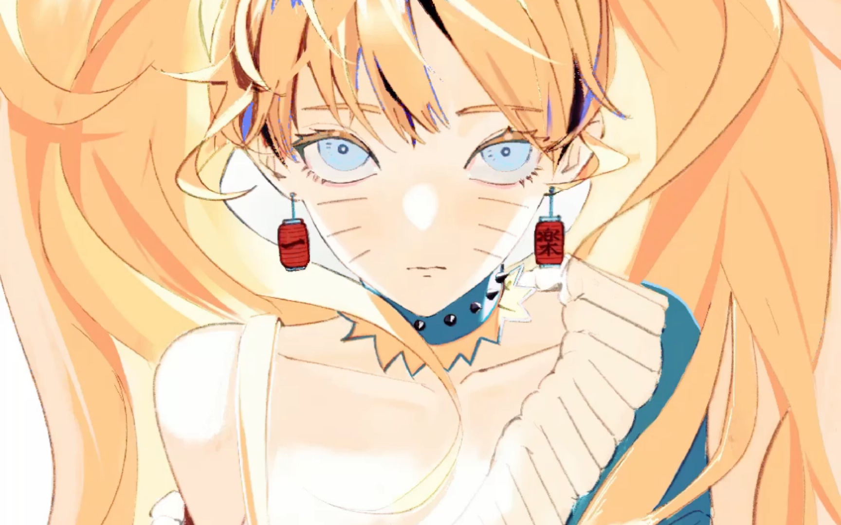 鸣子的部分绘画过程,是头像