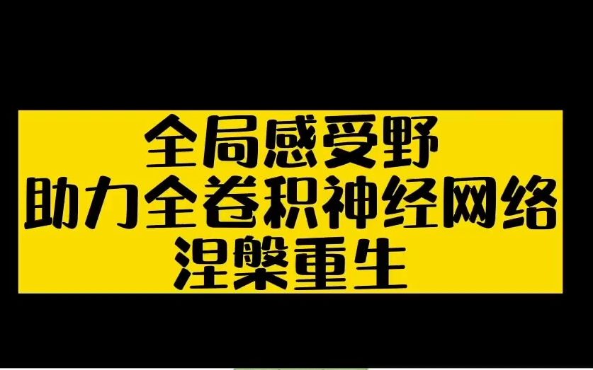 全局感受野助力全卷积神经网络涅槃重生人工智能哔哩哔哩bilibili