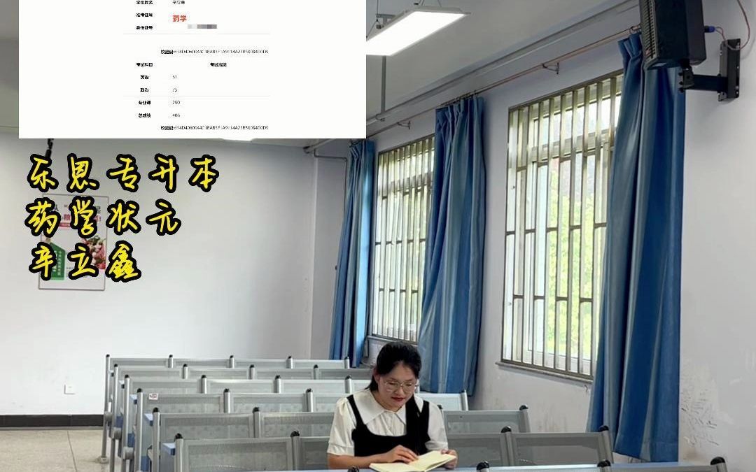 乐恩学员药学专业省状元!