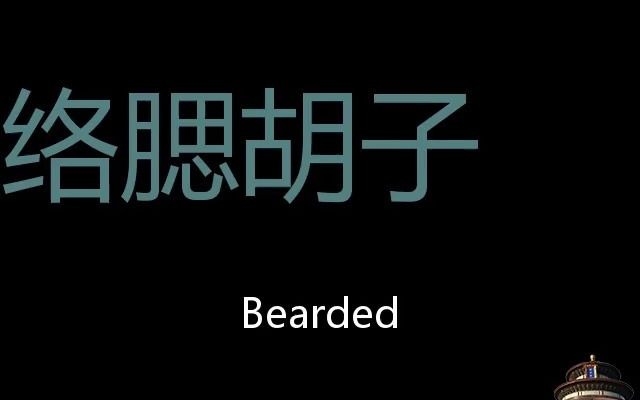 络腮胡子 Chinese Pronunciation Bearded哔哩哔哩bilibili