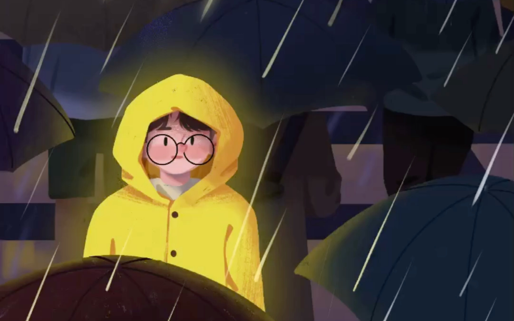 【procreate插画】——雨中人