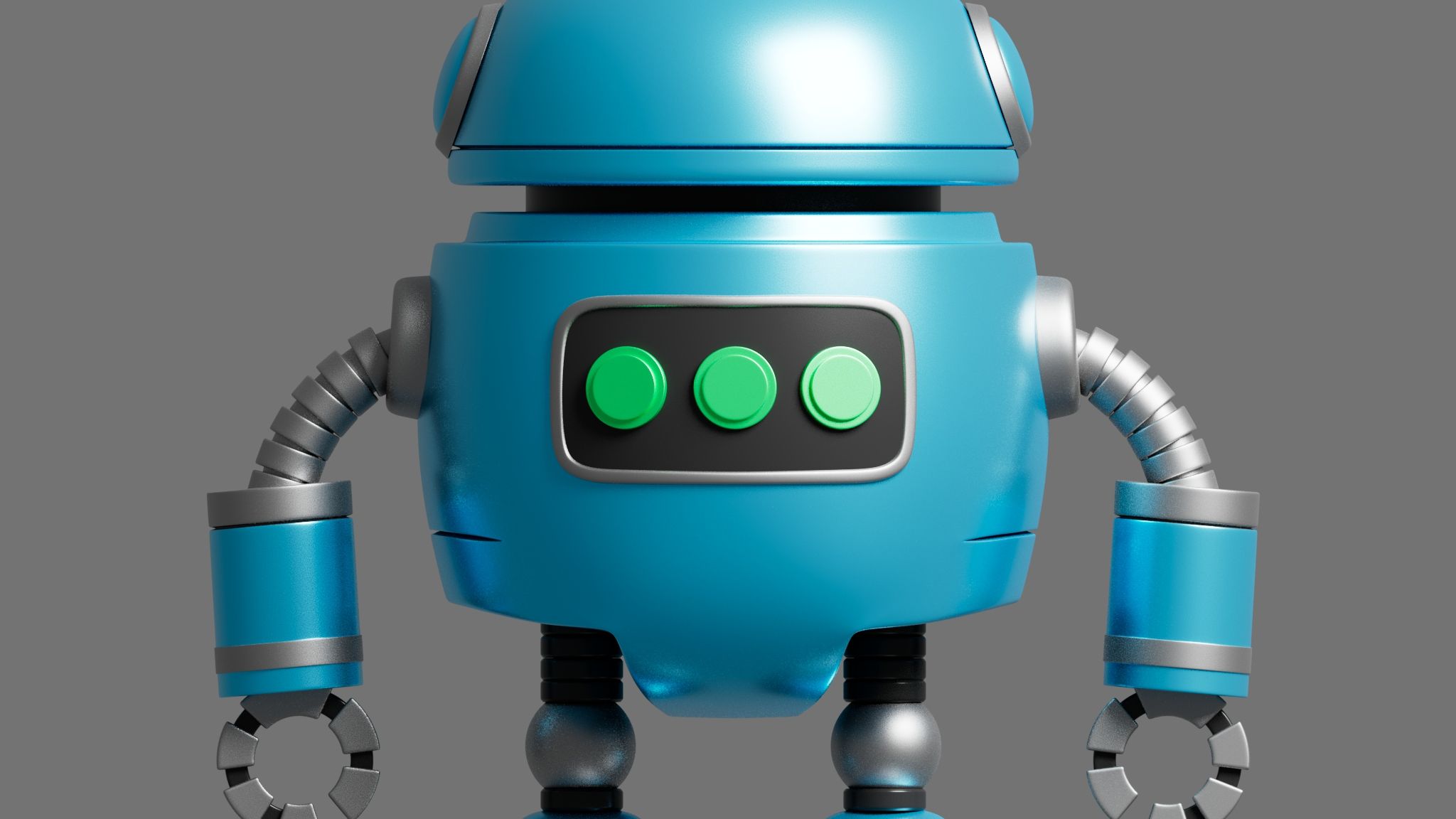 从零开始建模一个卡通机器人模型!