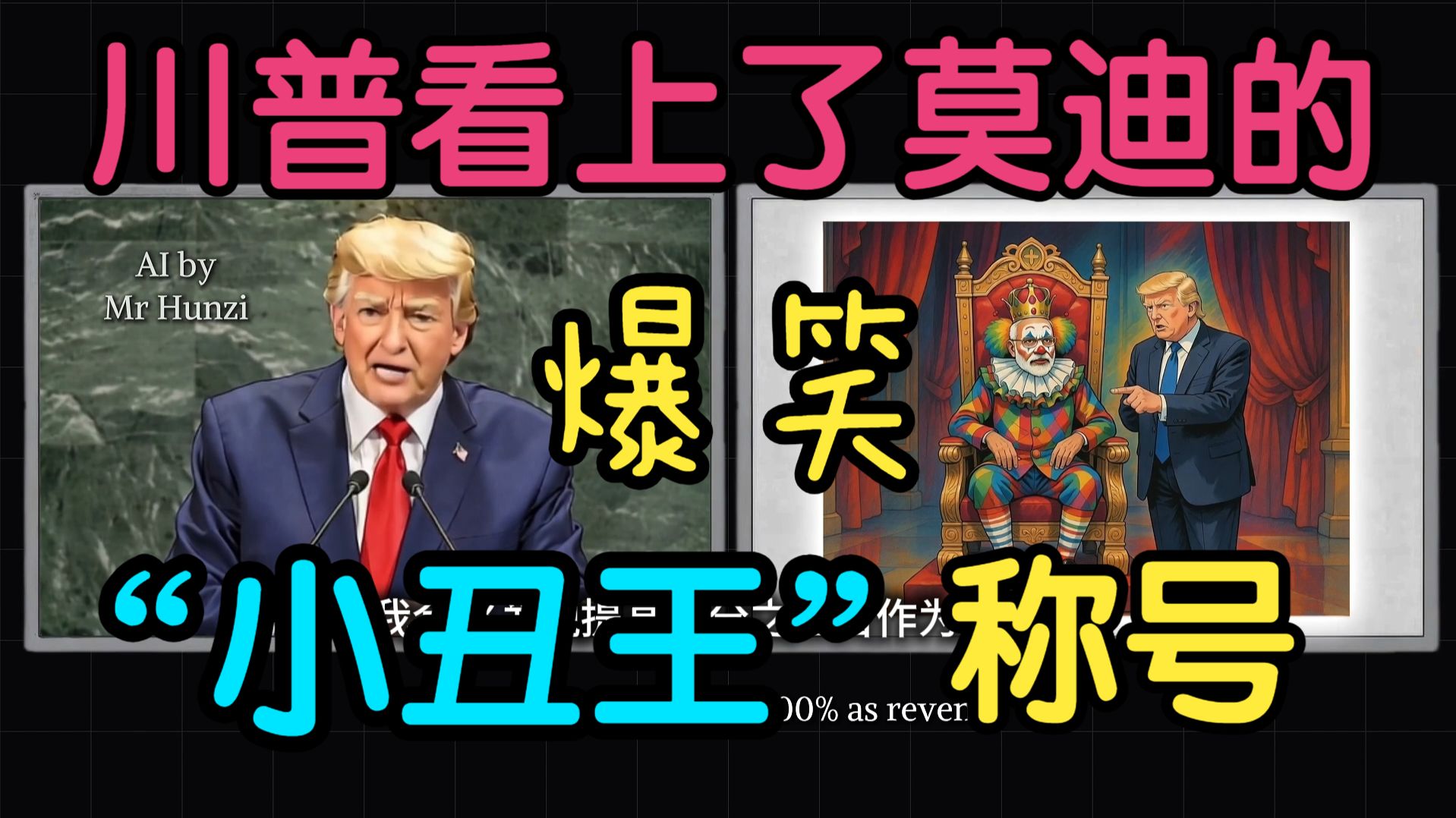 【配音】混子哥:川普看上了莫迪的“小丑之王”称号,爆笑 | 附油管热评-奇妙万物说-奇妙万物说-哔哩哔哩视频