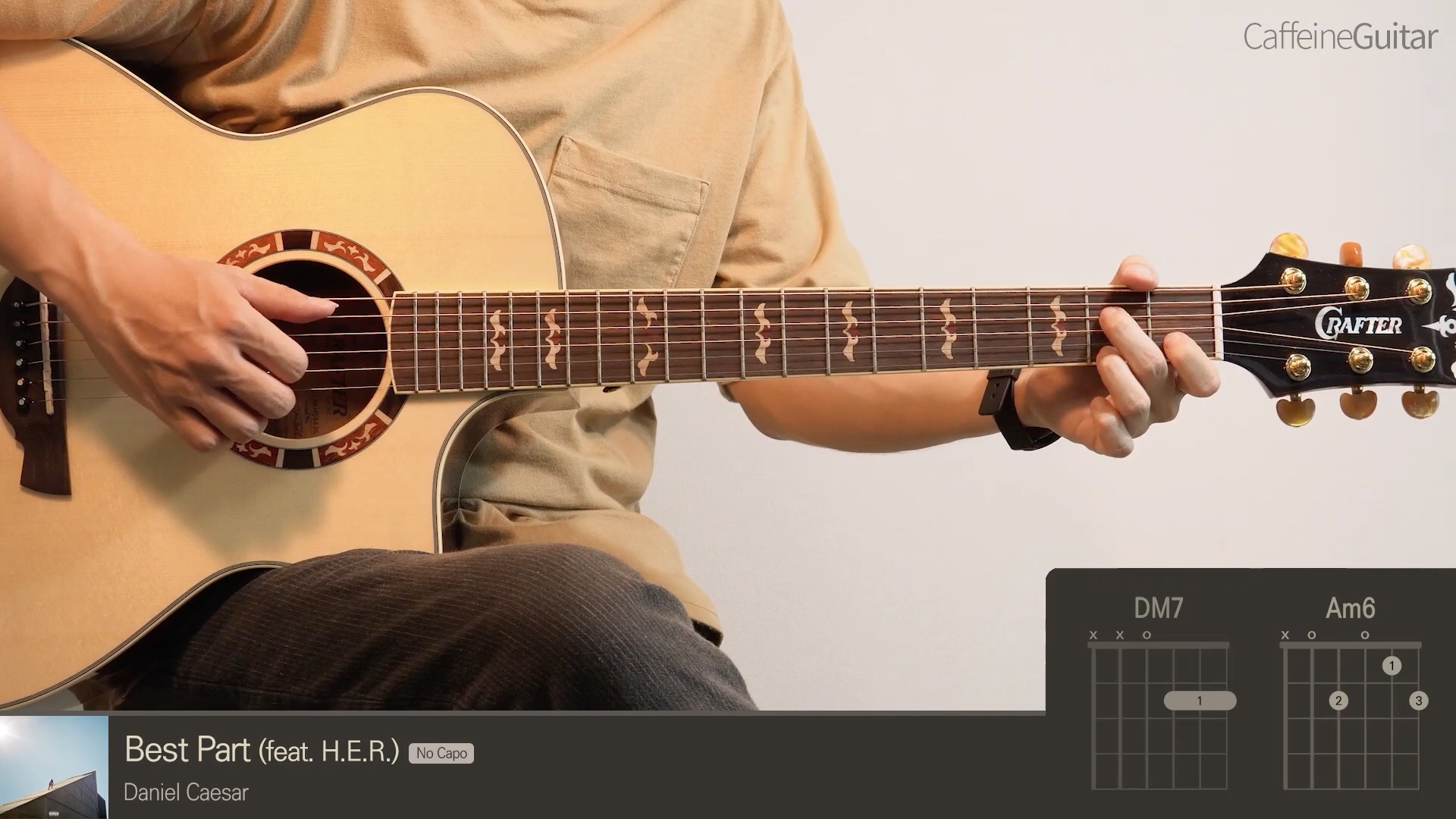 danielcaesarherbestpart吉他教学附和弦