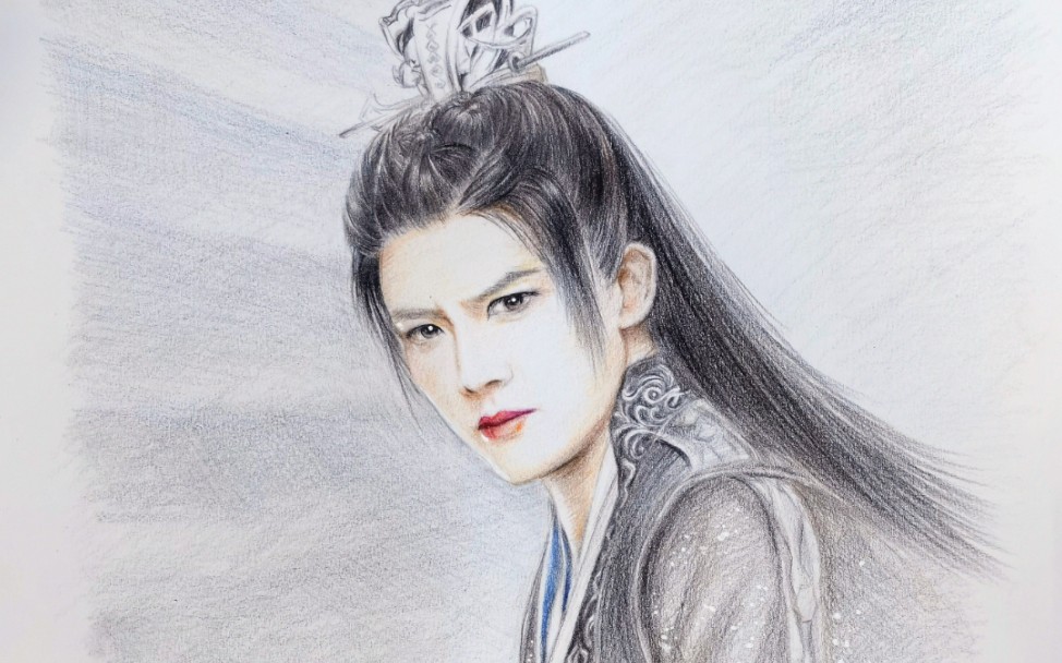 与君初相识,任嘉伦太帅了,来个彩铅画