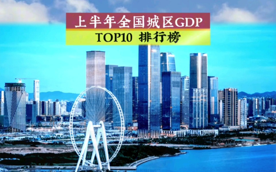 2023上半年全国城市城区GDP10强区排行榜哔哩哔哩bilibili