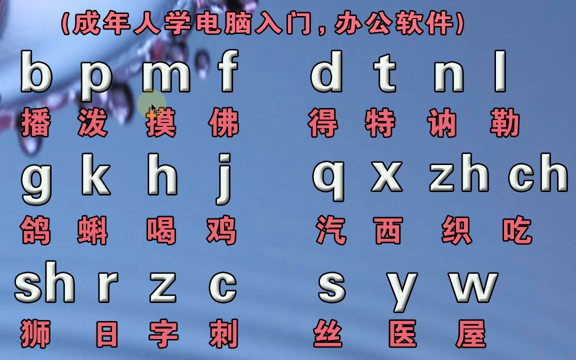 成人拼音打字入门教学,零基础学汉语拼音字母表,打字训练入门_哔哩哔哩_bilibili