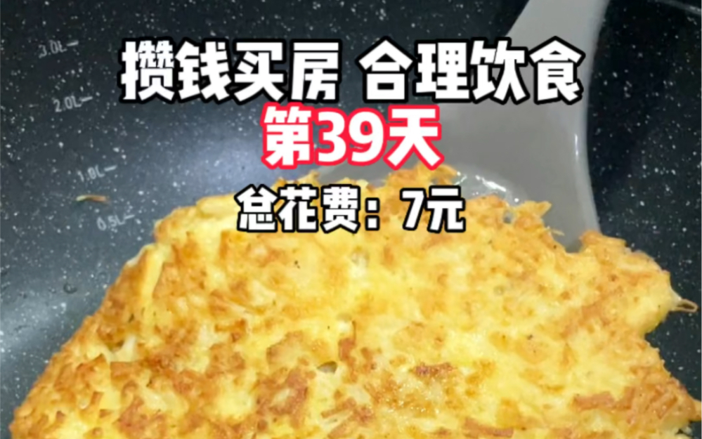 《攒钱买房 合理饮食第39天》今日伙食:金针菇鸡蛋饼和菠菜牛肉丸汤,总花费7元哔哩哔哩bilibili