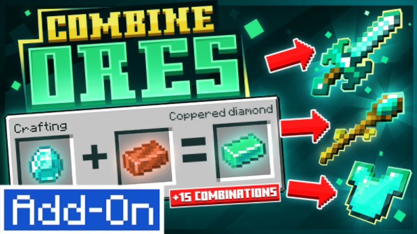 Combine Ores 组合矿石插件 基岩版市场包免费下载Minecraft Marketplace单机游戏热门视频