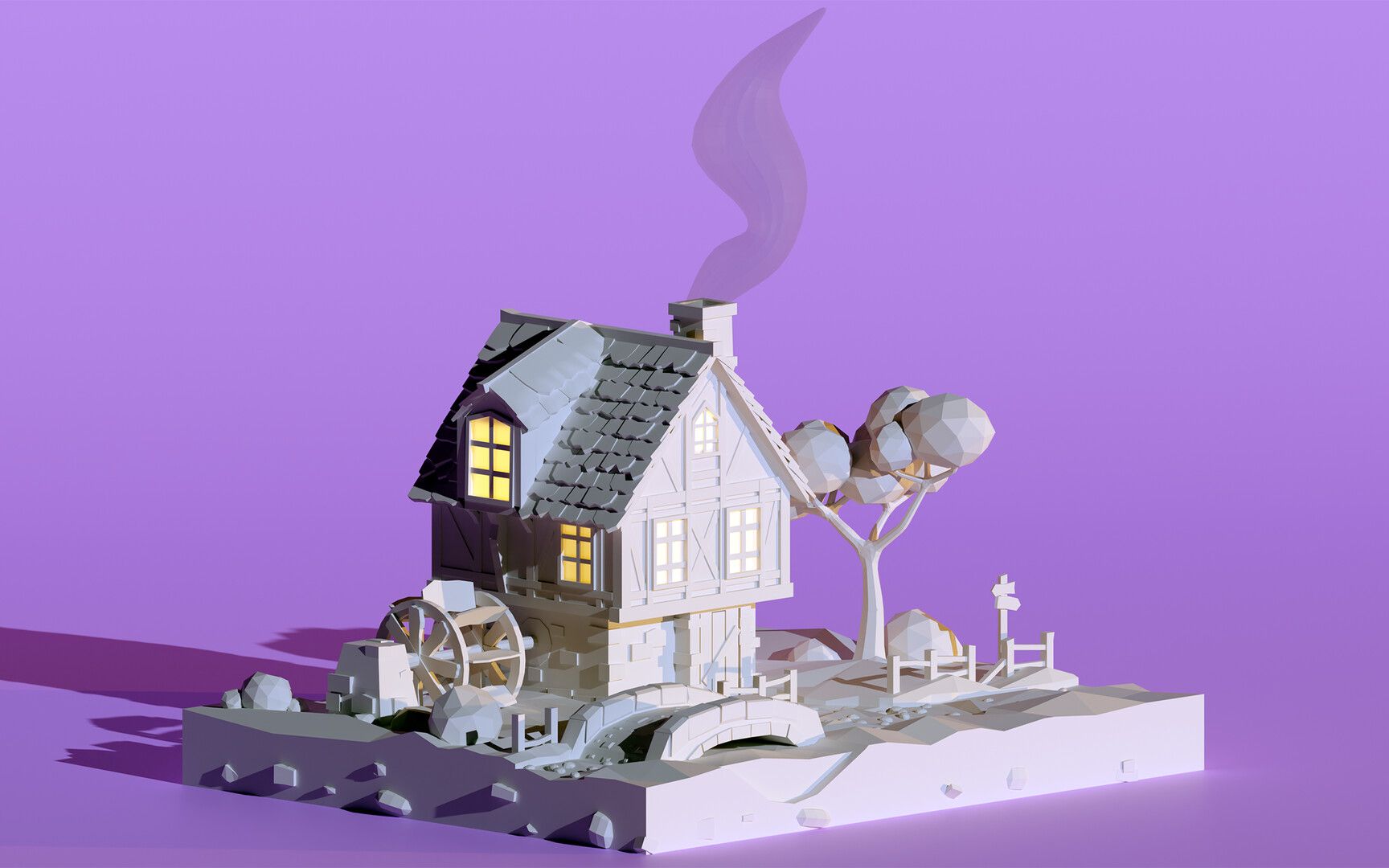 【3dmax场景建模】新手学建模,超合适的纯色场景模型练手,带你建模