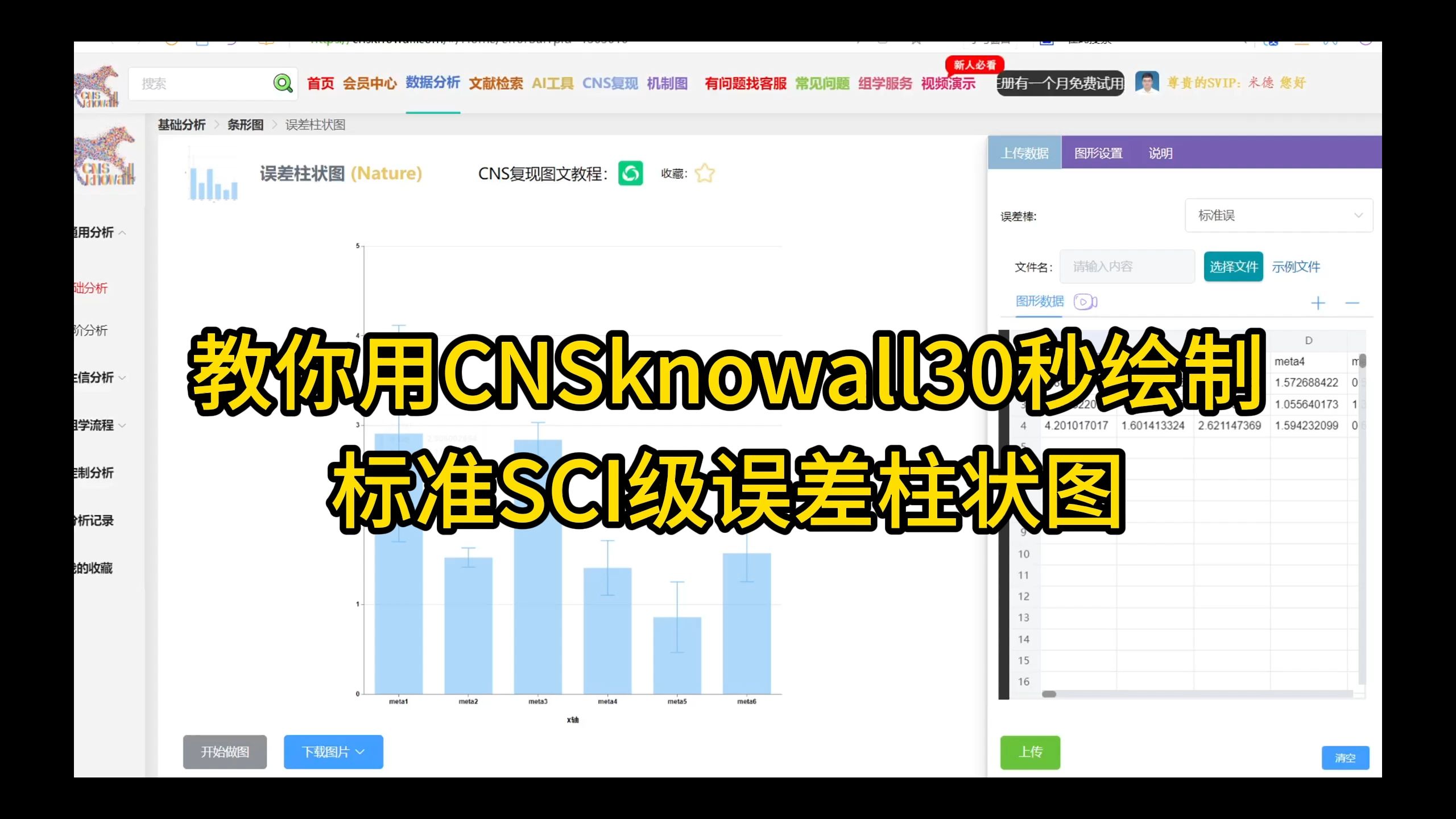 论文期刊配图怎么做?如何0代码作SCI级误差柱状图?超越Origin、GraphPad prism和R语言的科研绘图CNSknowall哔哩哔哩bilibili