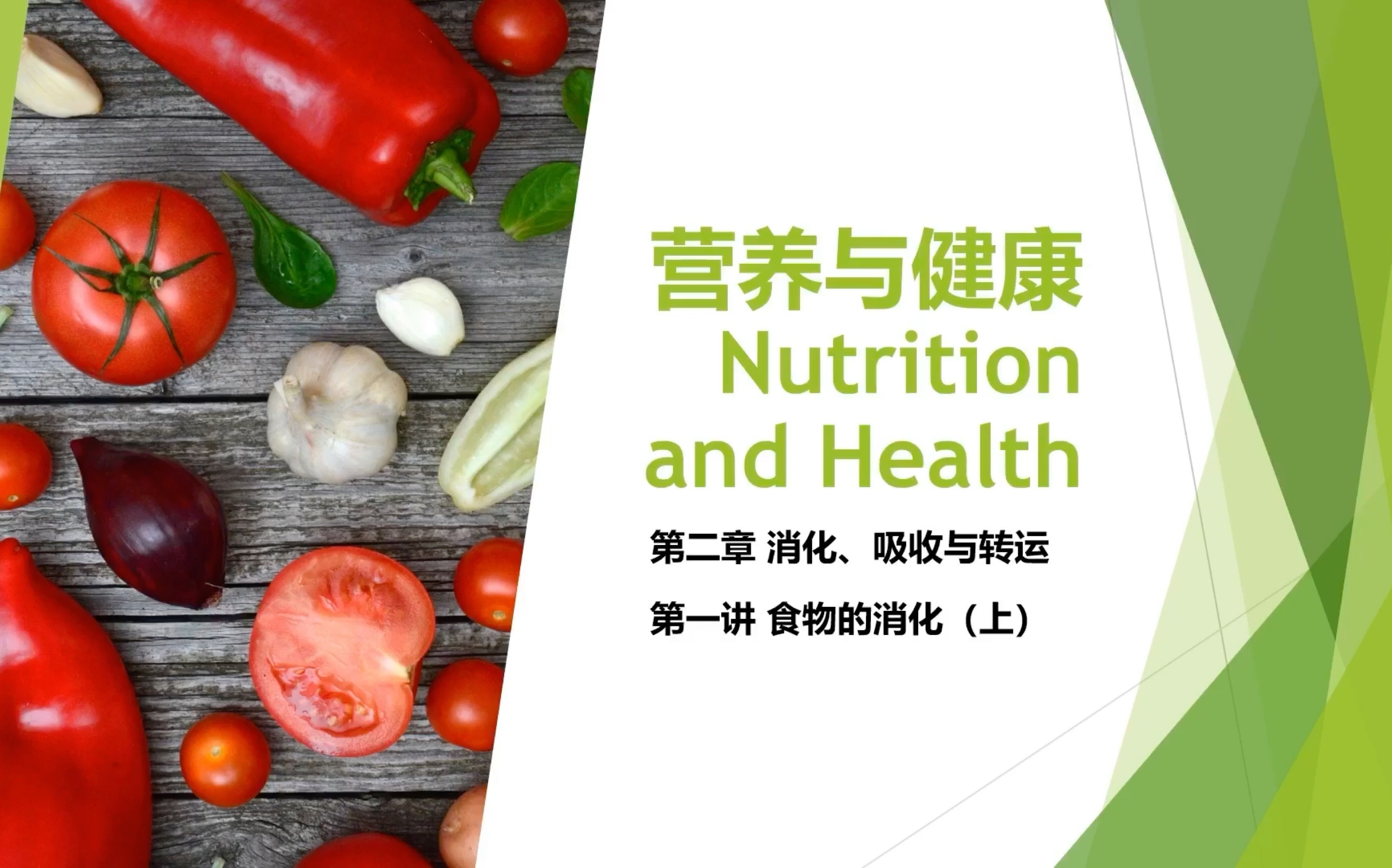 《营养与健康》第二章 消化、吸收与转运 第一讲 食物的消化(上)哔哩哔哩bilibili